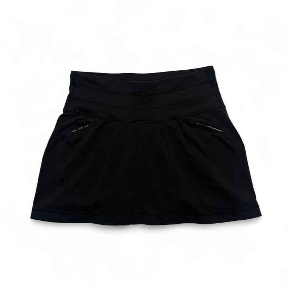 Athleta Black Micro Activewear Mini Skirt with built in shorts size XS